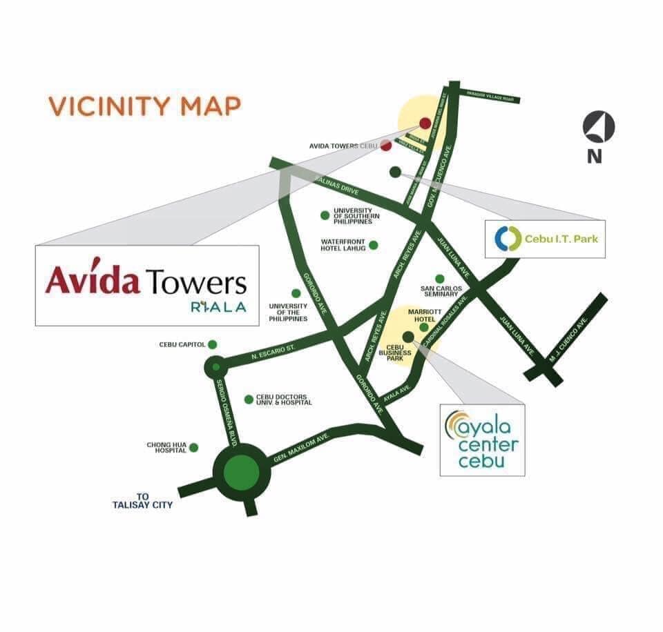 Avida Riala Towers Location Vicinity Map