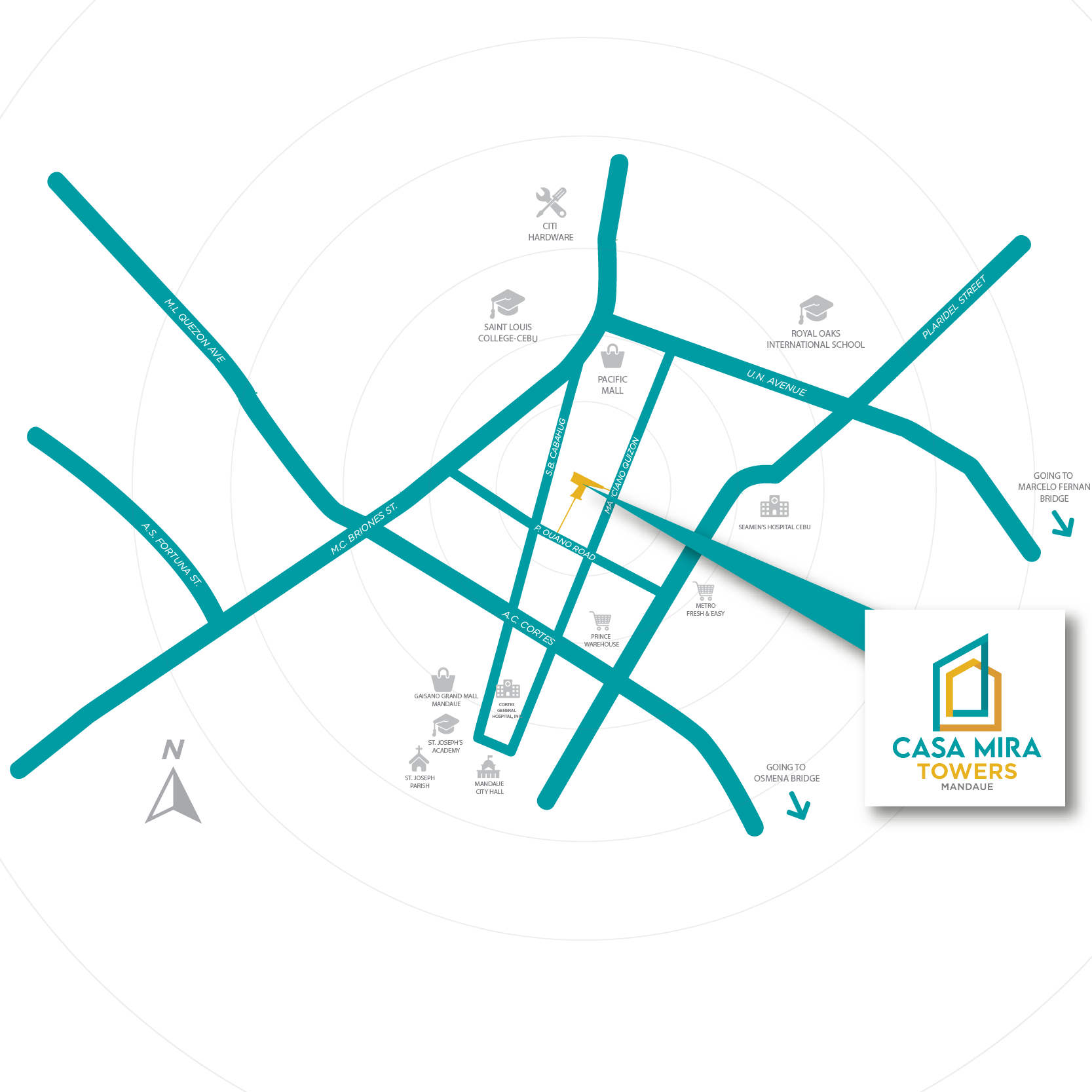 Casa Mira Towers Mandaue Location Vicinity Map