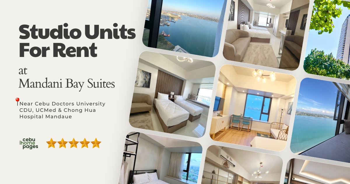 Studios For Rent in Mandani Bay Near Cebu Doctors University CDU
