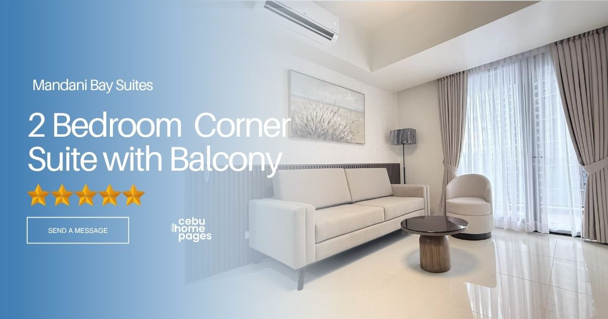 Cebu Condo For Rent - 2 Bedroom Corner Unit at Mandani Bay Suites