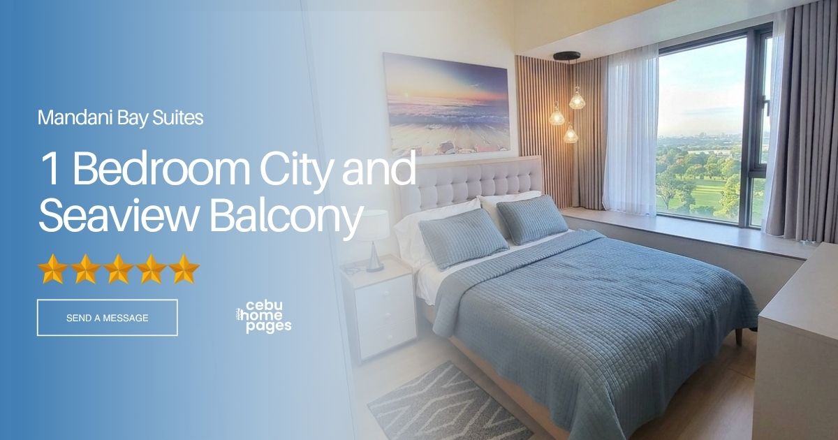 Cebu Condo For Rent - 1 Bedroom Suite Corner Unit at Mandani Bay Suites