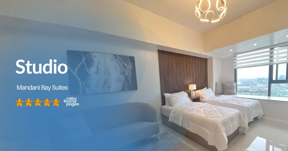 For sale in Mandani Bay - Near Cebu Doctors University CDU, UCMed & Chong Hua Hospital Mandaue - 31st Floor Studio at Mandani Bay Suites