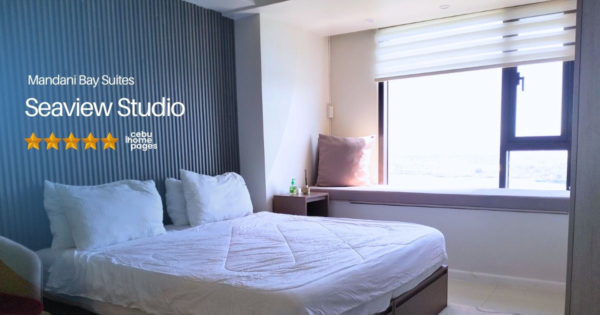 For sale in Mandani Bay - Near Cebu Doctors University CDU, UCMed & Chong Hua Hospital Mandaue - Studio Seaview at Mandani Bay Suites